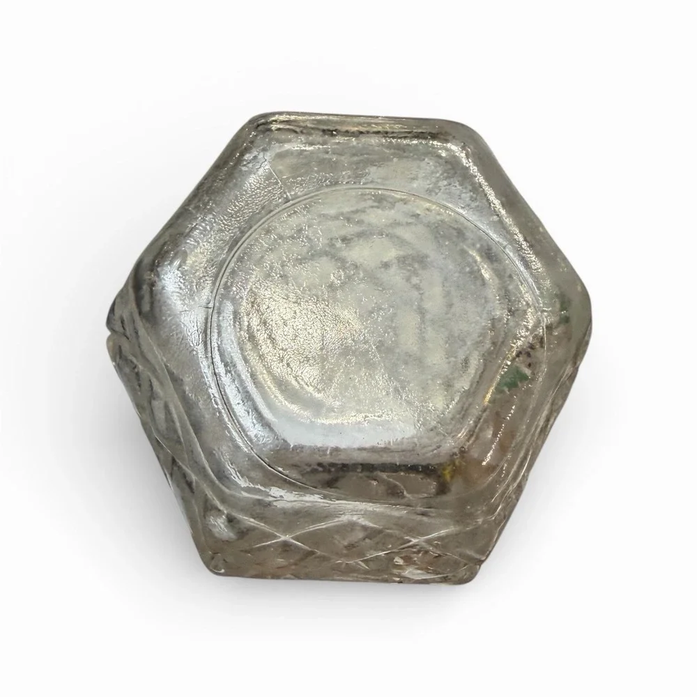 Vintage Mercury Glass Pineapple Vase‎ Silver Textured Diamond Pattern Decor